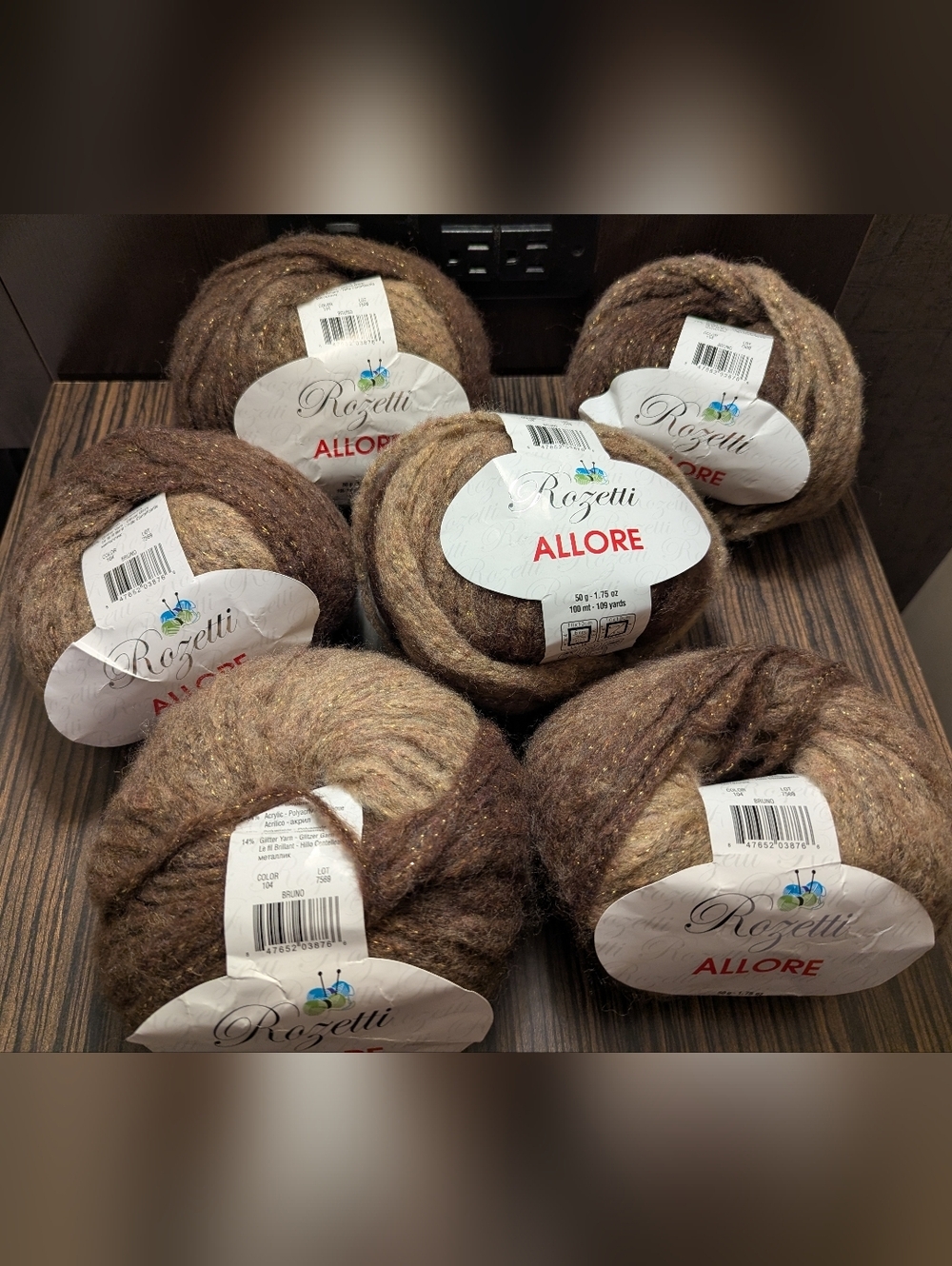 New Rozetti Allore Yarn soft Gradient Colours Gold Luxury Yarn 6 skiens x 50 g